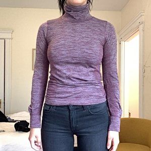 Lululemon 6 Woolly Wonder Turtleneck DKAD/WHT Dark